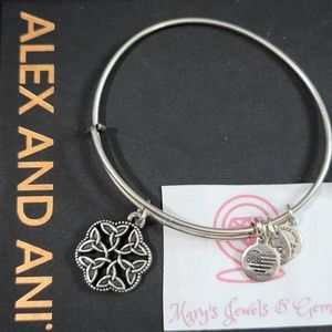 Alex and Ani endless knot charm bangle bracelet